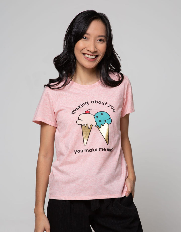 Nevada Short Sleeve T-Shirt Cartoon Foil Double Ice Cream