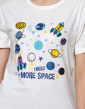 Nevada Short Sleeve T-Shirt Cute Space Print Chest 