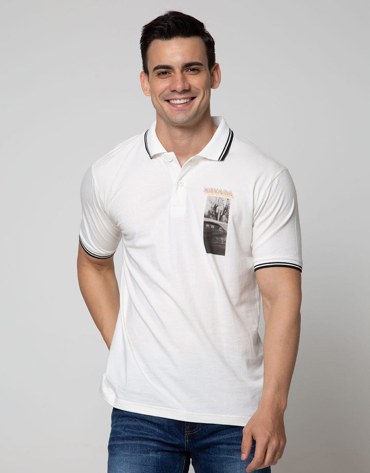 Nevada Short Sleeve Polo Shirt Basic Print