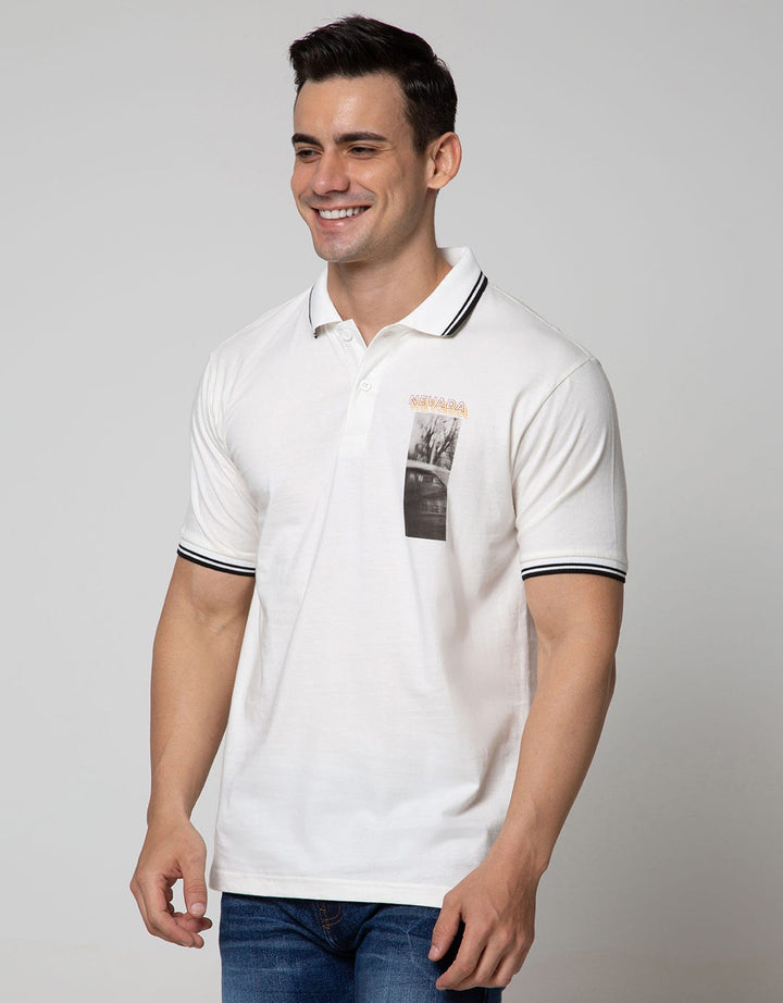 Nevada Short Sleeve Polo Shirt Basic Print