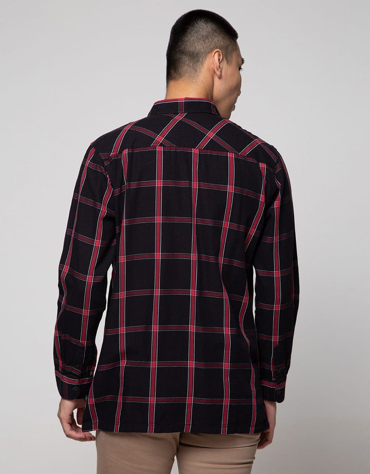 Nevada Long Sleeve Shirt Woven Top Big Check