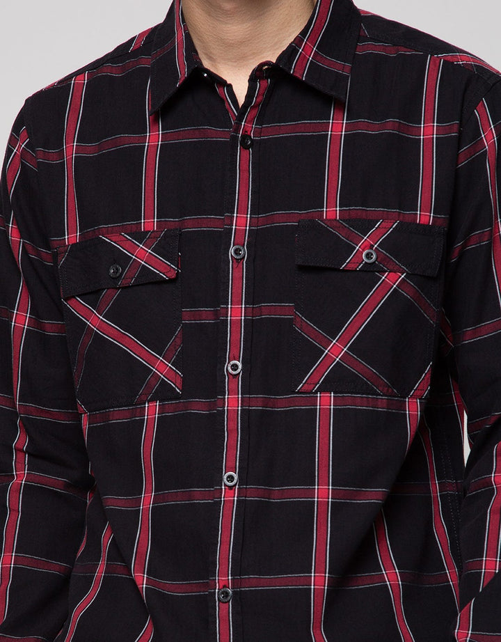 Nevada Long Sleeve Shirt Woven Top Big Check