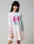 Disney Long Sleeve Midi Dress Tye Dy