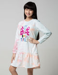 Disney Long Sleeve Midi Dress Tye Dy