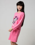 Disney Minnie Cute Ever Long Sleeve Midi Dress Pinggang Karet
