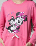 Disney Minnie Cute Ever Long Sleeve Midi Dress Pinggang Karet