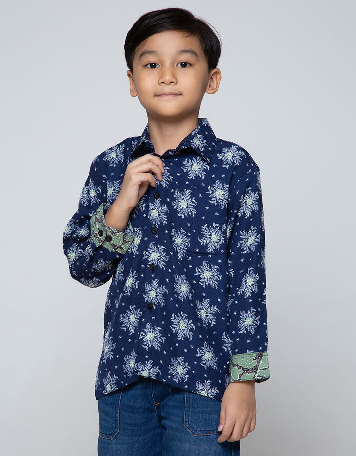 Arjuna Weda Boy Hem Batik Maduraan