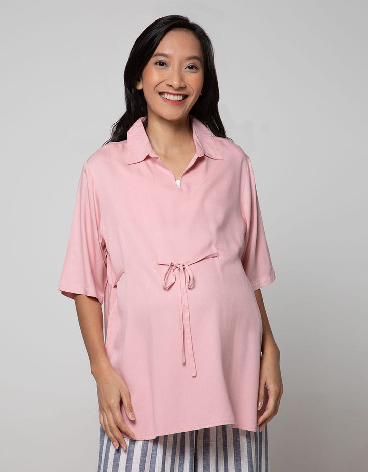 St. Yves Mom Short Sleeve Blouse Top Solid