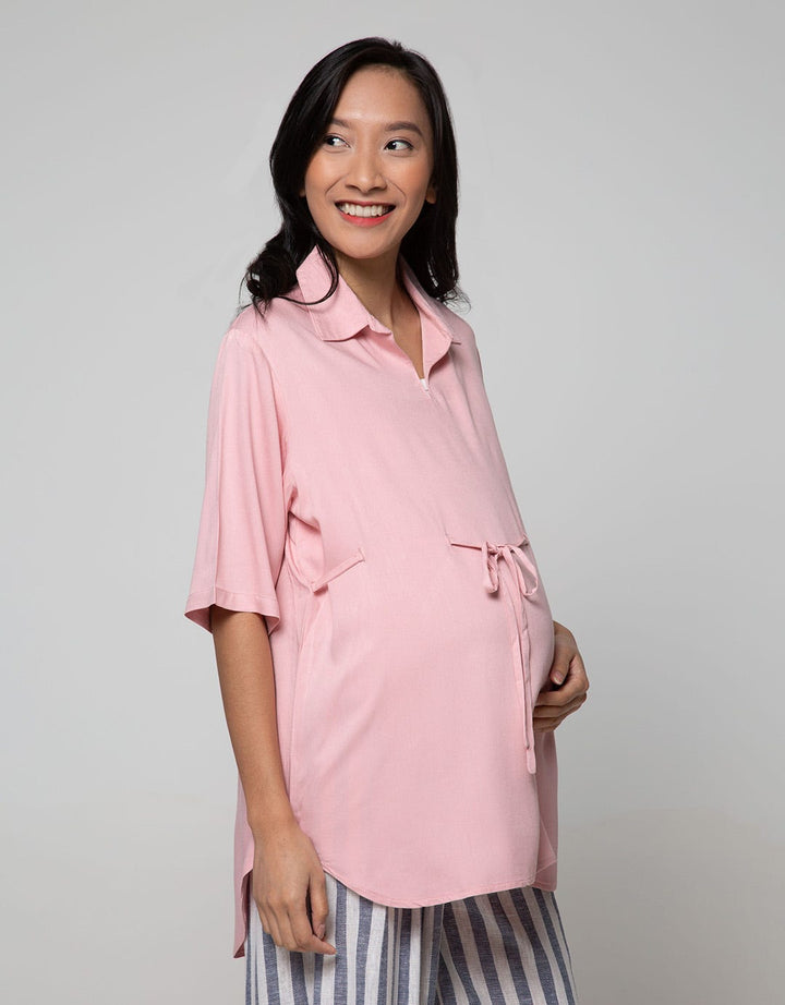 St. Yves Mom Short Sleeve Blouse Top Solid