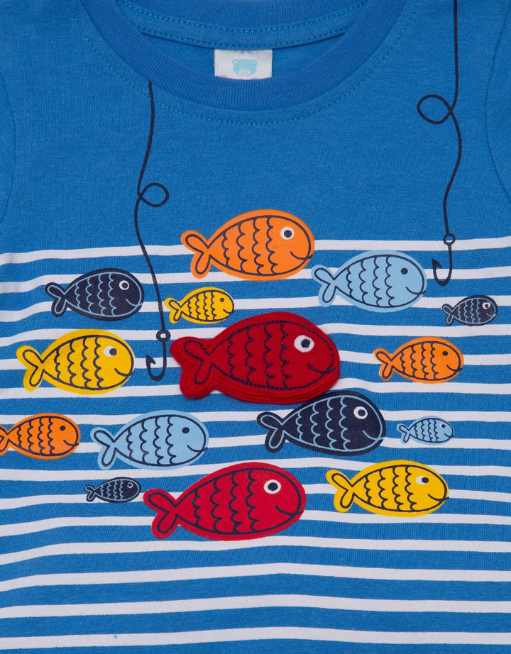 Pipiniko Top - Bottom Set Print Fish