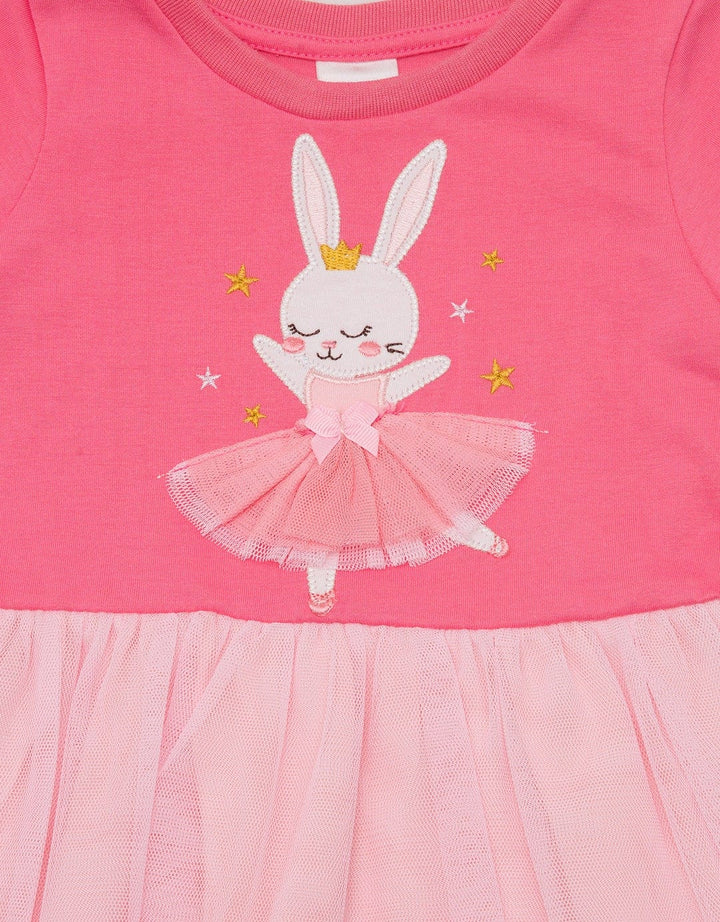 Pipiniko Short Sleeve Midi Dress Bunny Ballet