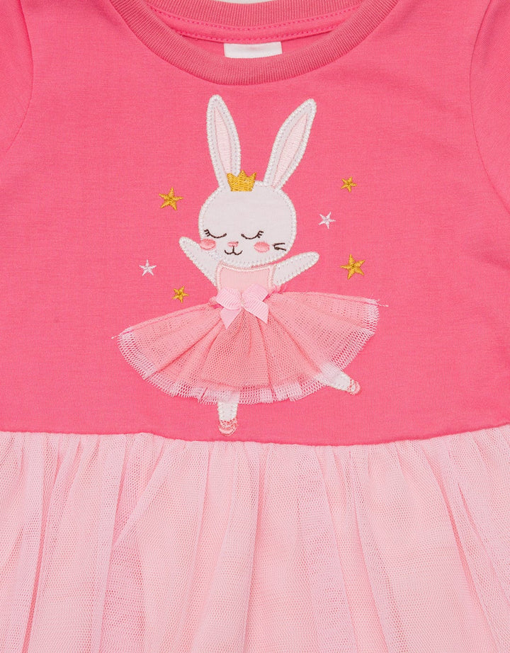Pipiniko Short Sleeve Midi Dress Bunny Ballet