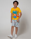 Little M Short Pants Knit Rubber Fullprint Car