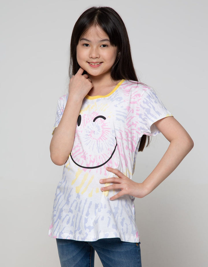 Nevada Short Sleeve T-Shirt Tye Dye Smile Face