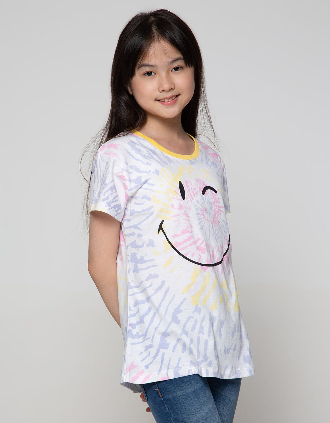 Nevada Short Sleeve T-Shirt Tye Dye Smile Face