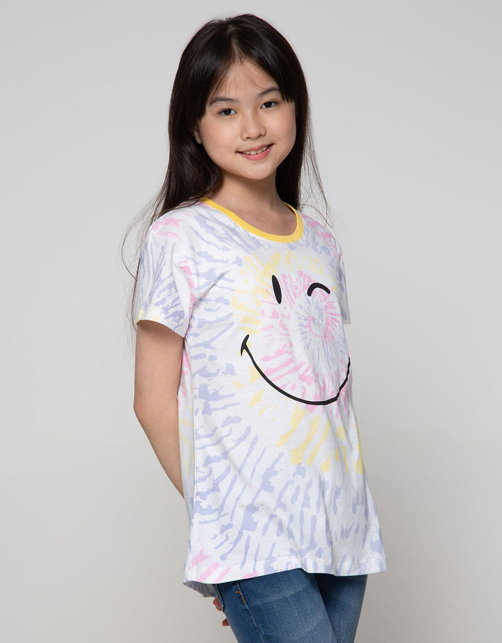 Nevada Short Sleeve T-Shirt Tye Dye Smile Face