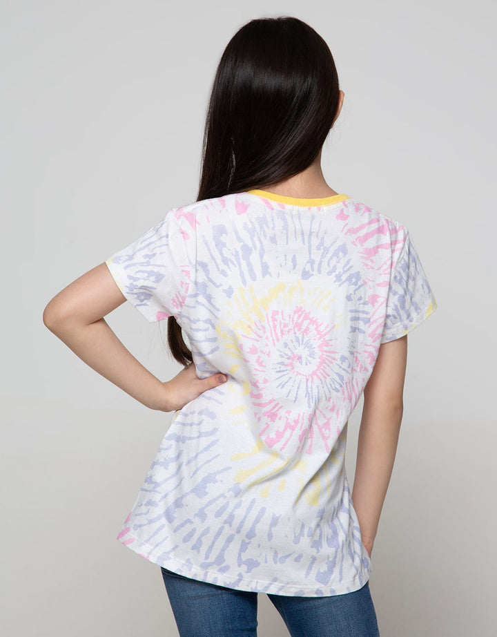 Nevada Short Sleeve T-Shirt Tye Dye Smile Face