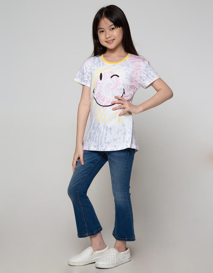 Nevada Short Sleeve T-Shirt Tye Dye Smile Face