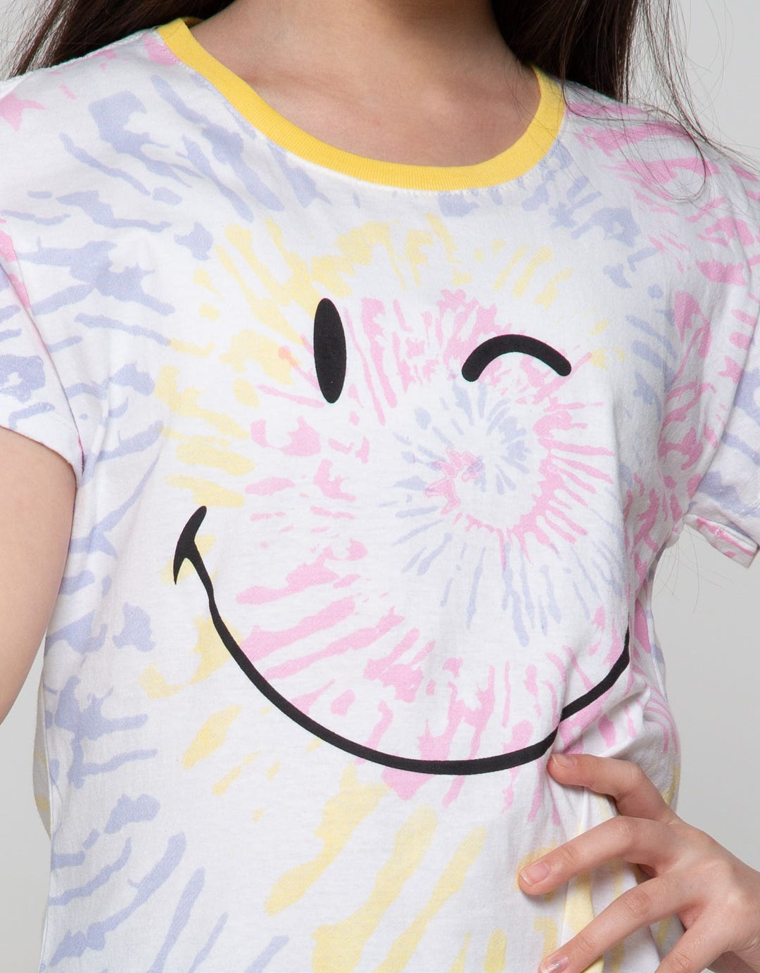 Nevada Short Sleeve T-Shirt Tye Dye Smile Face
