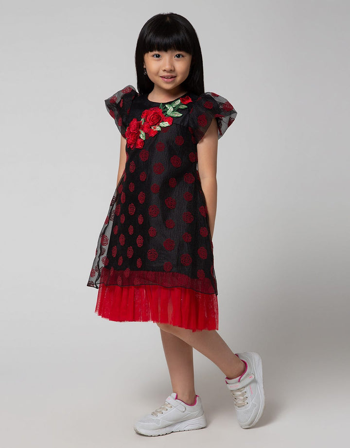 Donita Layer Lace Party Dress Anak Perempuan