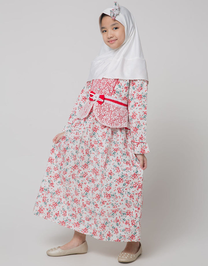 Donita Casual Muslim Dress with Print Motif