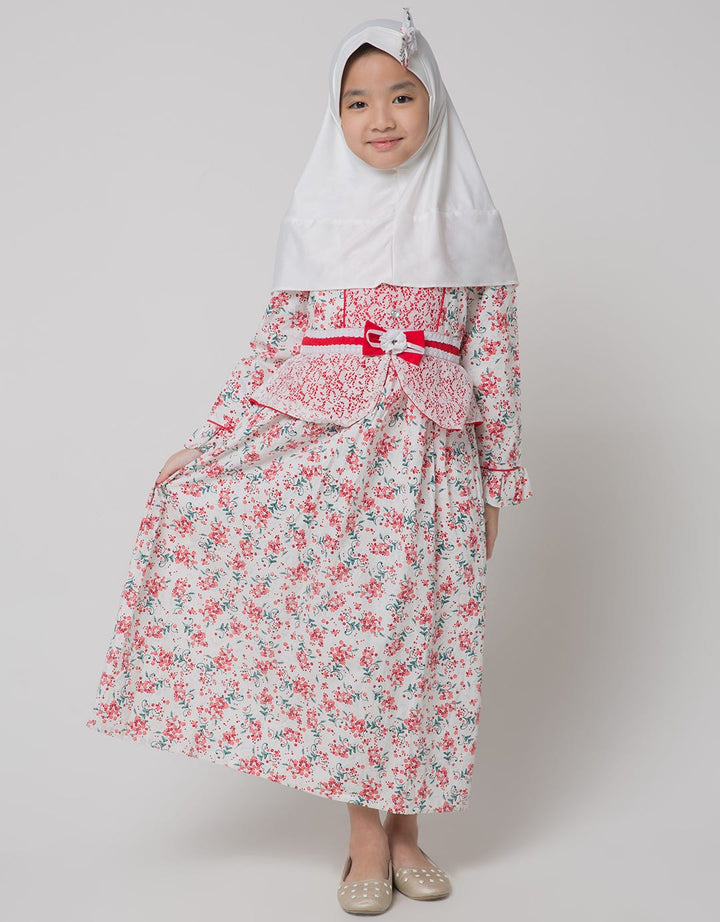 Donita Casual Muslim Dress with Print Motif