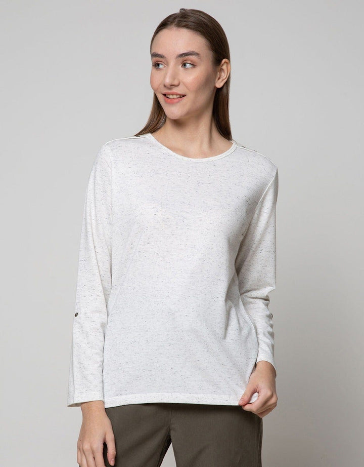 Connexion Long Sleeve T-Shirt Dot Shoulder Buttons