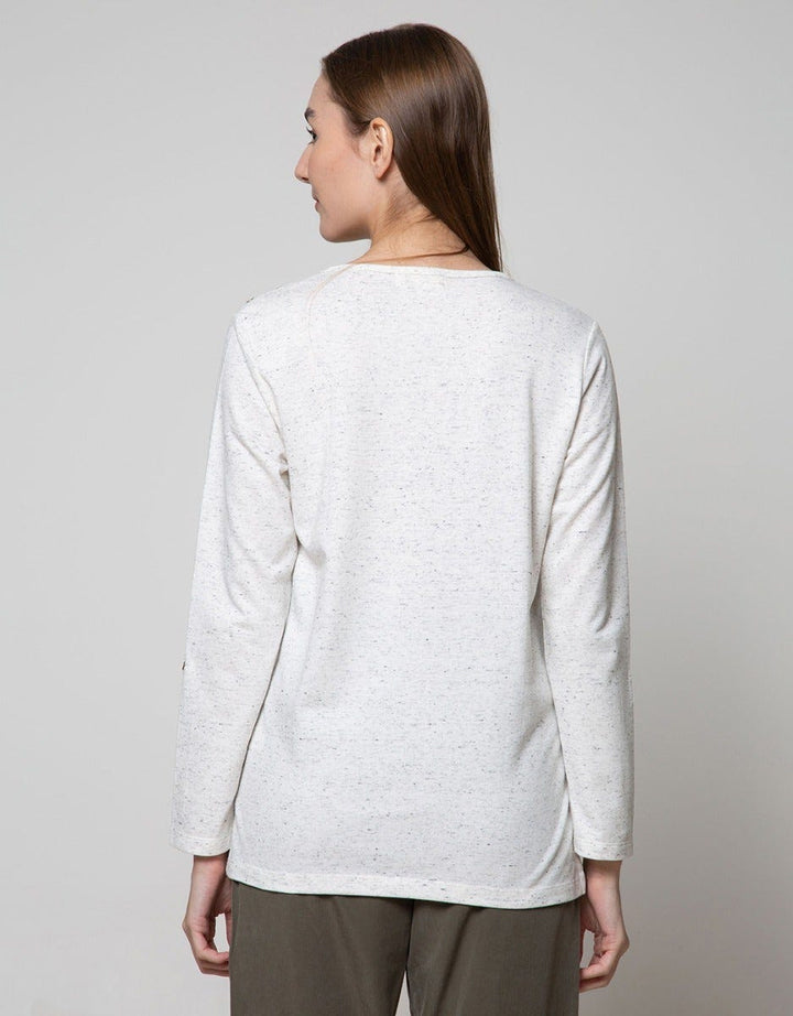 Connexion Long Sleeve T-Shirt Dot Shoulder Buttons
