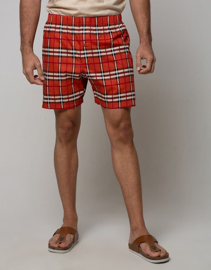 BOXER WOVEN URBAN CHK 2 CBWCK2:BROWN SUGAR:L:CHECKS:BOXER