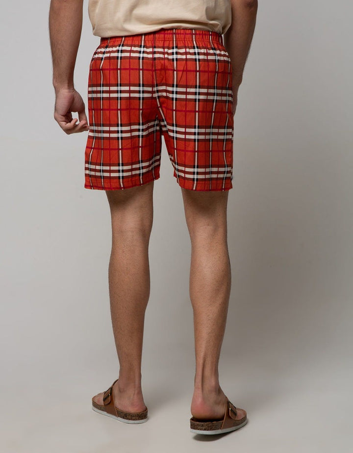 BOXER WOVEN URBAN CHK 2 CBWCK2:BROWN SUGAR:L:CHECKS:BOXER
