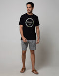 BOXER WOVEN URBAN CHK 3 - LONG - POCKET CBWCK3P:BLACK:L:CHECKS:BOXER