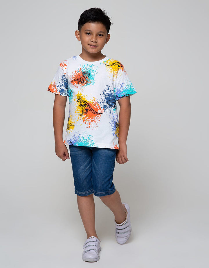 Little M Short Sleeve T-Shirt Splash Dino