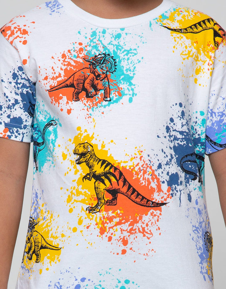 Little M Short Sleeve T-Shirt Splash Dino