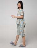 St. Yves Short Sleeve Pyjama Capri White Azalea