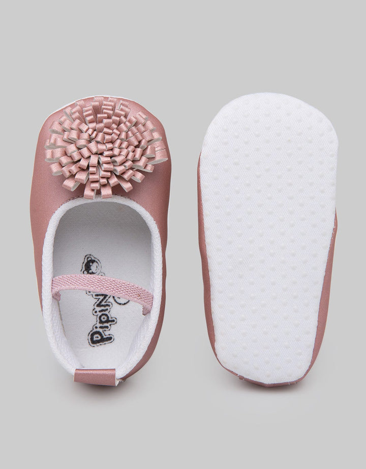 Pipiniko Mary Jane Shoes Pompom Flower