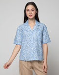 Details Short Sleeve Shirt With Aop Flower