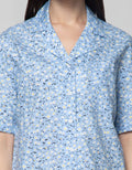 Details Short Sleeve Shirt With Aop Flower