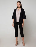 Connexion Cardigan Jacket Knit Ponte Oz Big Pocket San-022:Black:S:Solid:Cardigan