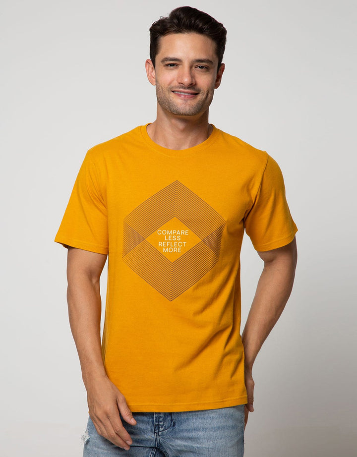 T Zone Short Sleeve T-Shirt Print Statement Typography Reflect More