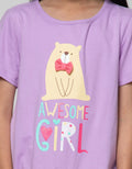 Little M Short Sleeve T-Shirt Bear Awesome Girl
