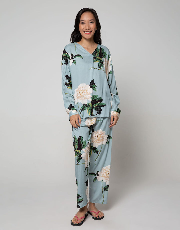 St. Yves Long Sleeve Pyjama Pants White Peony