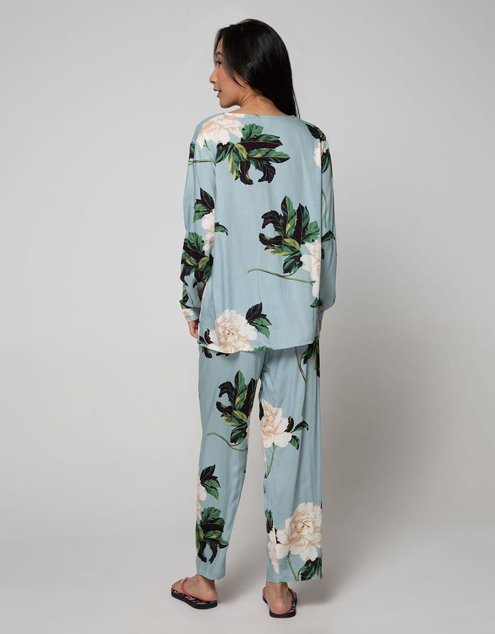 St. Yves Long Sleeve Pyjama Pants White Peony