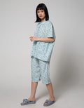 Nevada Short Sleeve Pyjama Capri Karakter Face