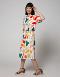 Nevada Short Sleeve Midi Dress Shape Line