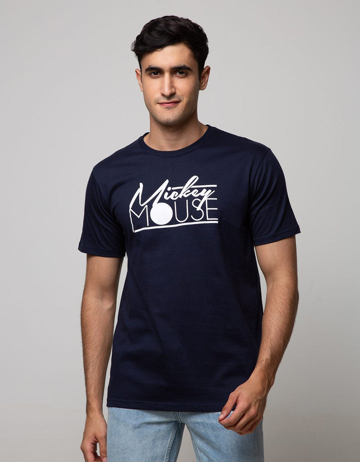 Disney Mickeys Print On Short Sleeve T-Shirt Wording