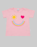 Pipiniko Short Sleeve T-Shirt Key Item Rainbow Smile Heart Application
