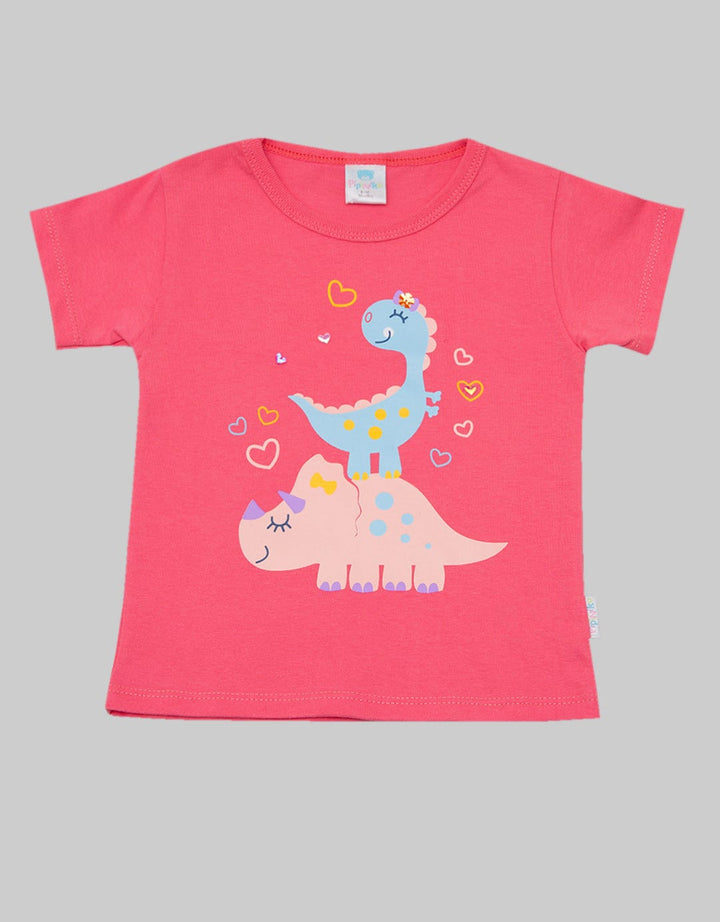 Pipiniko Short Sleeve T-Shirt Key Item 2 Dino Heart Application