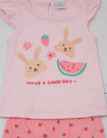 Pipiniko Top - Bottom Set Girl Puff Bunny