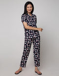 Nevada Short Sleeve Pajama Pants Smiley Owl