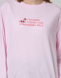 Nevada Sweatshirt Solid Strawberry Milk